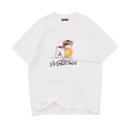 LIVINGTOWN/ LT复古卡通小狗竹节棉短袖