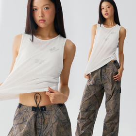 CryingCenter 夏日斜分割半透明背心 哭喊中心