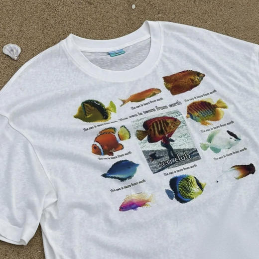 CryingCenter seaclub热带鱼图鉴趣味T恤短袖微透 哭喊中心 商品图3