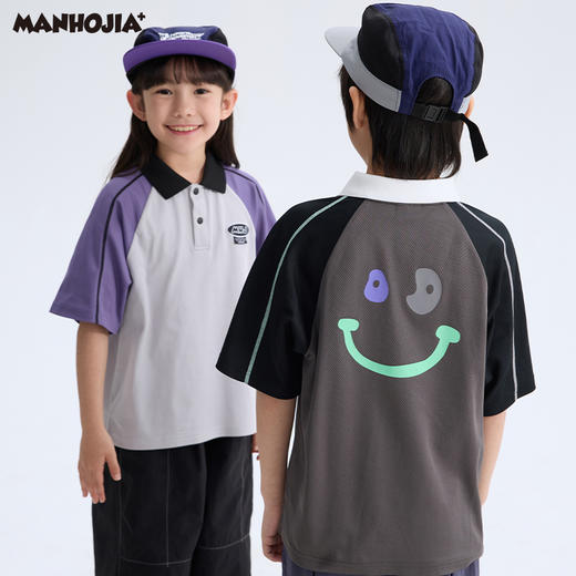 漫画家【笑脸POLO】城市轻户外吸湿速排岩点笑脸POLO短袖T夏 商品图4