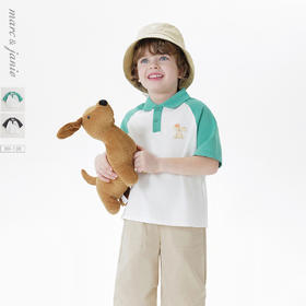 【凉感快干】马克珍妮男童撞色运动polo衫 宝宝短袖T恤夏装550573