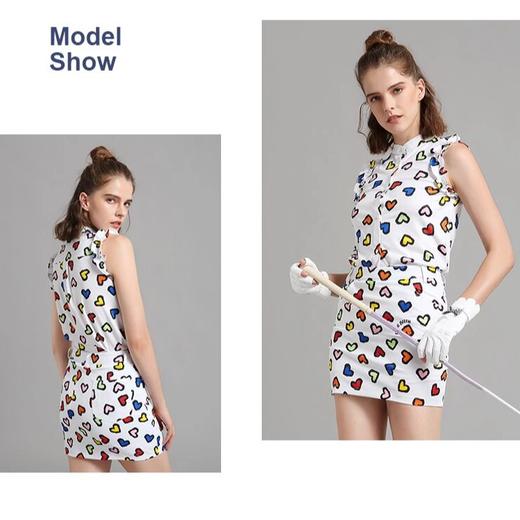 百乐图 22218090 女士时尚运动 爱心印花 无袖 短袖 商品图2