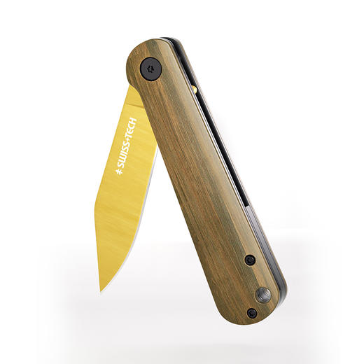 SWISS+TECH 瑞士科技木柄折叠刀户外露营探险EDC小刀-分销 商品图7