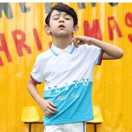 百乐图 儿童 青少年 拼色POLO衫 短袖 32218087时尚长袖polo衫 商品图1