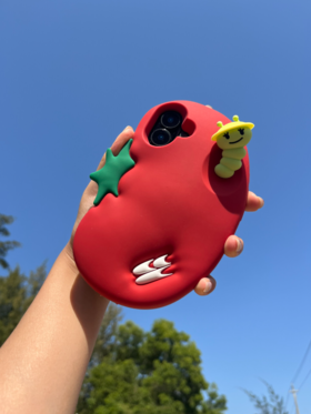 CryingCenter  西红柿农夫虫果园系列番茄异形硅胶iPhone手机壳 哭喊中心