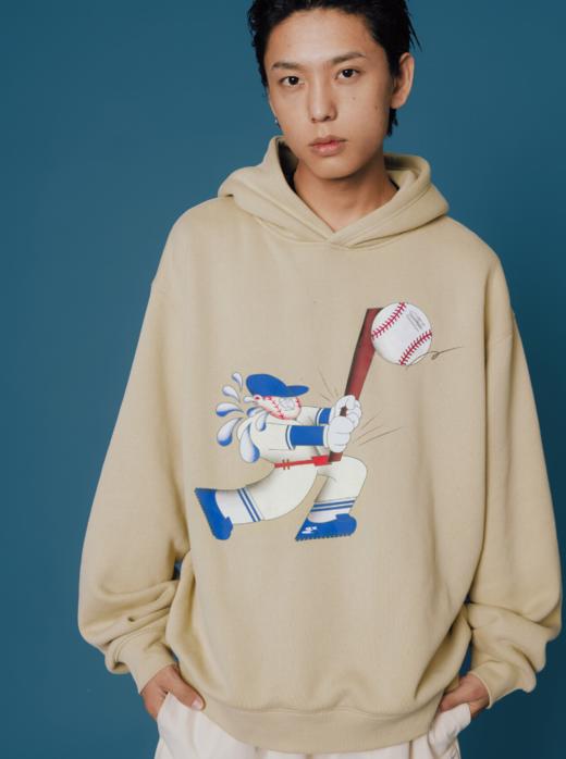 CryingCenter 棒球仔加绒连帽卫衣 哭喊中心 商品图1