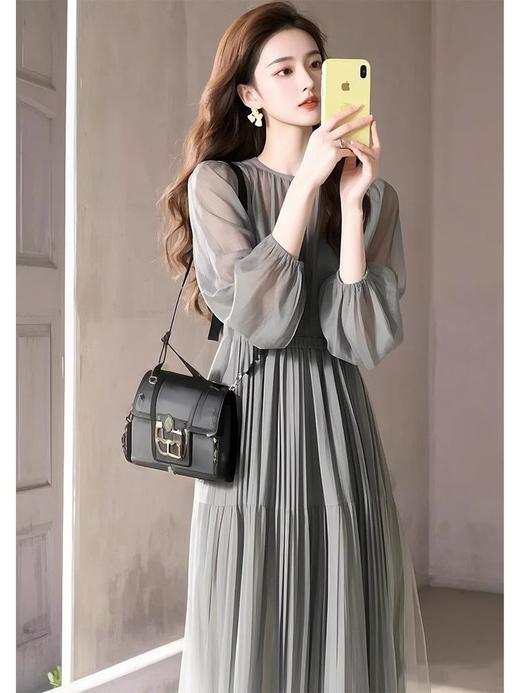 雀说 春夏法式漂亮气质长裙女高级感端庄大气温柔连衣裙5ZF-1732 商品图1