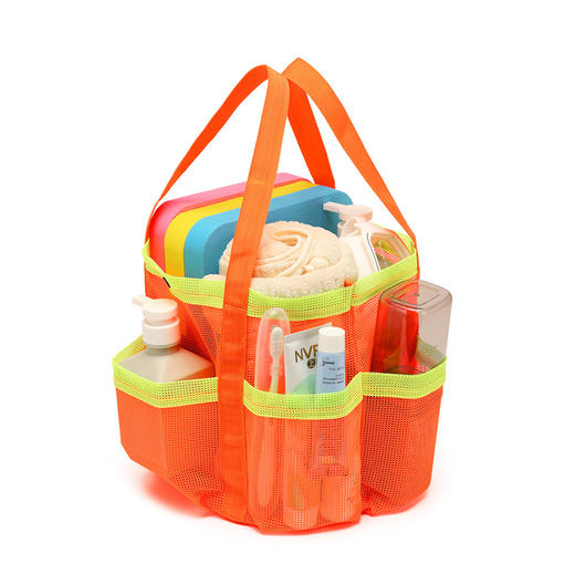 【新款】夏季沙滩游泳收纳网袋 亚马逊多口袋大容量手提袋  游泳包网口袋  五一户外沙滩游泳轻便携带包 商品图2