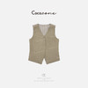 COCO ZONE 刘一一 【100亚麻】条纹拼接简约无袖马甲 CD2A0917 商品缩略图0