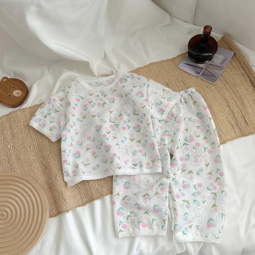 【超柔棉质，婴儿级舒适体验！】儿童夏款超柔云朵棉家居服套装 空调服儿童款睡衣透气-QQ 商品图9