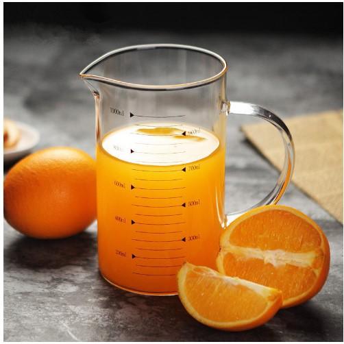 家用加厚烧杯带刻度带盖玻璃量杯牛奶杯烘焙计量杯中年加热量水杯 商品图3