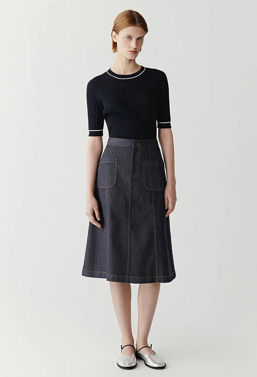 【高品质私服】【IC棉弹牛仔半身裙】高腰A字版型，优质棉弹面料柔软舒适N1300-CC【无标出货 介意慎拍】 商品图6