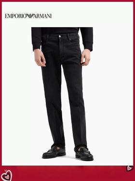 E@新款黑色小直筒休闲牛仔裤 NZK239