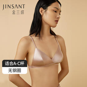 金三塔里外桑蚕丝无钢圈薄款时尚舒适三角杯文胸内衣（限价款） NSF8A302