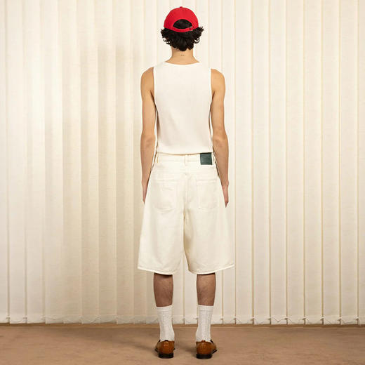Drole De Monsieur Le Short Baggy écru 水洗白色牛仔阔腿短裤 商品图3