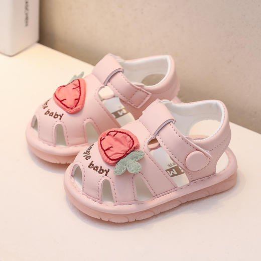 【品牌直供】小咪卡 婴儿鞋子夏季新款防滑叫叫鞋女童软底宝宝凉鞋学步防撞16-20 商品图3