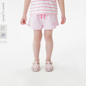 马克珍妮女童多彩字母百搭运动短裤宝宝裤子2025年夏装新款550795