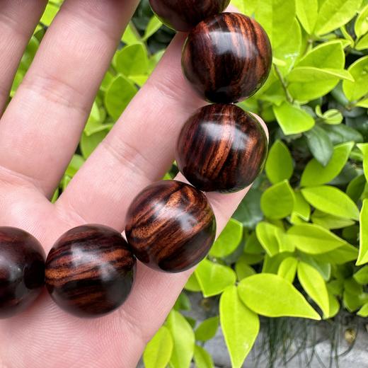 【青山精选】1.8*13颗 沉水级 七彩料海黄紫油梨 满纹老料手串 h35 商品图3