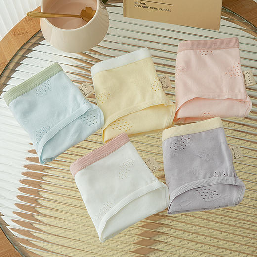 【YW】无忧购5条装纯棉网眼透气中腰内裤Y06(预售3-7天发货) 商品图9