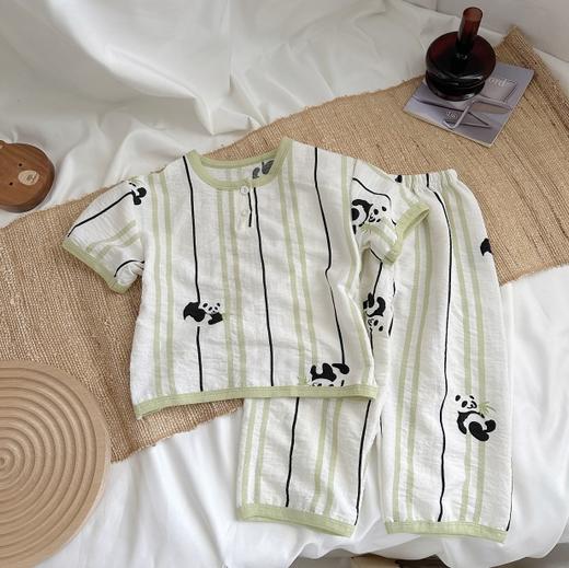 【超柔棉质，婴儿级舒适体验！】儿童夏款超柔云朵棉家居服套装 空调服儿童款睡衣透气-QQ 商品图6