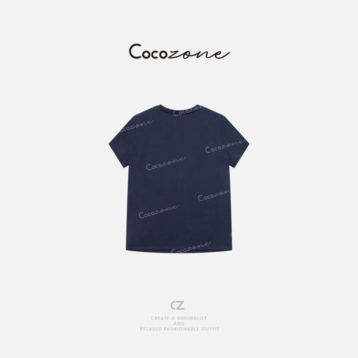 COCO ZONE刘一一 【汉麻桑蚕丝混纺】圆领简约居家短T恤CD1A0610 商品图0