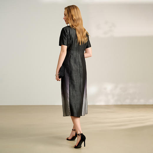 TANGY Collection/2025天意精品商场同款中国风吊染连衣裙L252830 商品图2