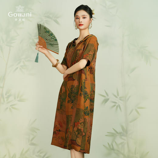 【梵高向日葵】【香云纱】乔万尼夏季新品重磅24mm真丝EM2E770 商品图1