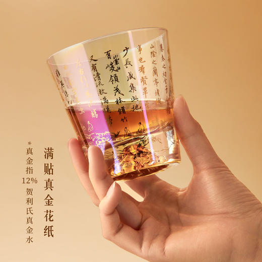 【故宫玻璃杯】兰亭集序水晶玻璃杯水杯酒杯博物馆文创生日礼物伴手礼 商品图1