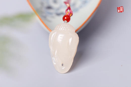 和田藕粉玉【人参】吊坠 配精美挂绳 商品图1