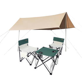 (分两个包裹发货）飞图乐 流沙金标配涂银天幕3*3mTM00 + 飞图乐青春绿折叠桌椅 三件套ZDZY0601【JKYGH51 3.0】