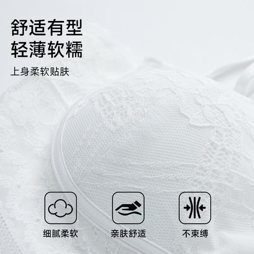 美季美优X蕾丝美背半杯文胸 商品图4