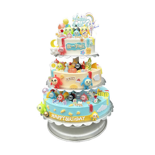 味美特“萌趣蛋仔”(含架子押金200元)-蛋仔是玩具插件，不可食用哦-蛋糕至少提前2天预定-及时添加客服微信咨询 商品图0