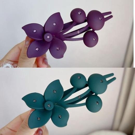 【买一送一】新款樱桃抓夹发夹女盘发水钻发卡子大号鸭嘴夹 商品图1