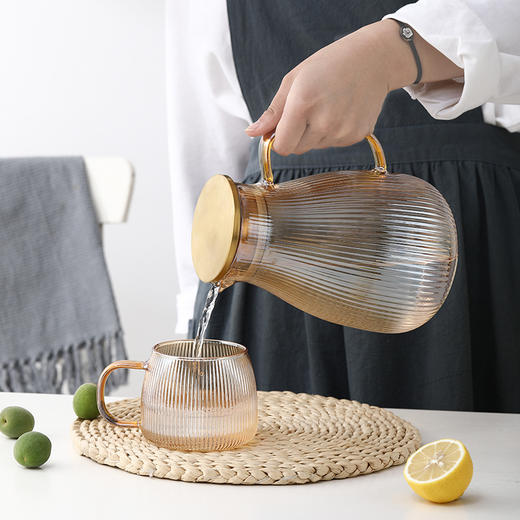 冷水壶家用高颜值客厅装凉白开水杯泡凉茶瓶冰扎壶玻璃耐高温水壶 商品图3