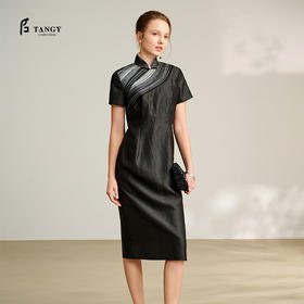 TANGY Collection天意商场款民族风复古立领连衣裙L252813