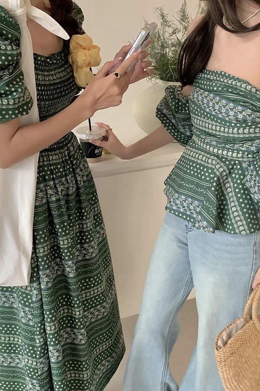 L.Fleuri 方领波西米亚度假连衣裙 18093 商品图3