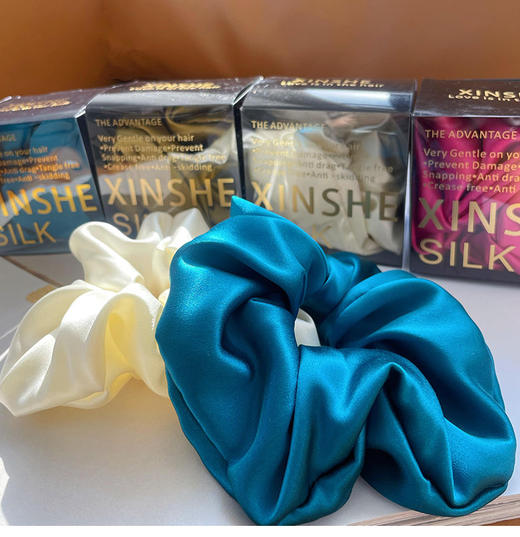🎀【XINSHE心奢饰桑蚕丝纯色发圈】绝美早春发饰！💥巨巨巨便宜好看，洋气显脸小！ ✅日常离不开的发饰单品，拿捏各种发型☺️多款可选，每款都想all in  商品图3