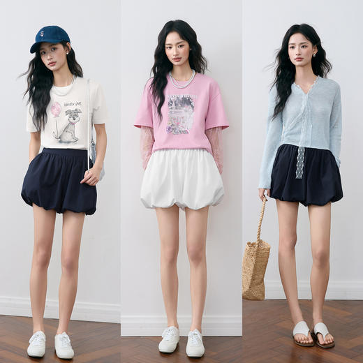 【严选】诗凡黎夏梭织短裤7G4450911 商品图1