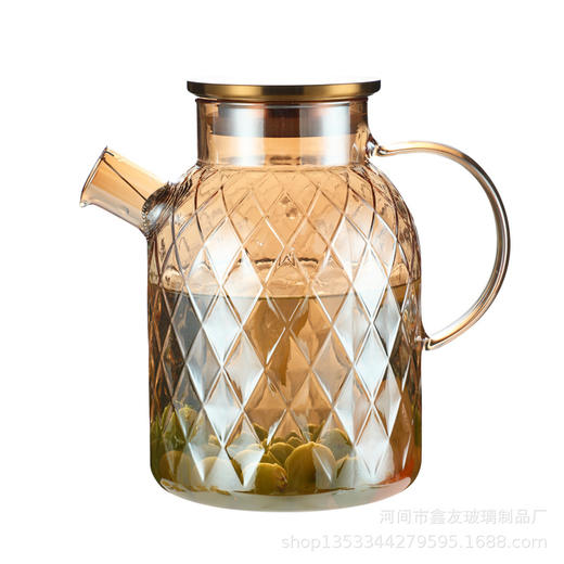 批发高硼玻璃耐热琥珀色冷水壶玻璃家用凉白开水杯茶壶套装扎壶大 商品图4