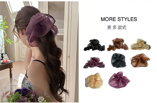 🎀【XINSHE心奢饰桑蚕丝欧根纱发圈、抓夹】绝美早春发饰！✅风格不受限，轻松点亮穿搭 ✅优质原材料，🥰质感好，不扯发 可以很女人，可以甜，可以冷！一秒摆脱路人感~~ 商品图0