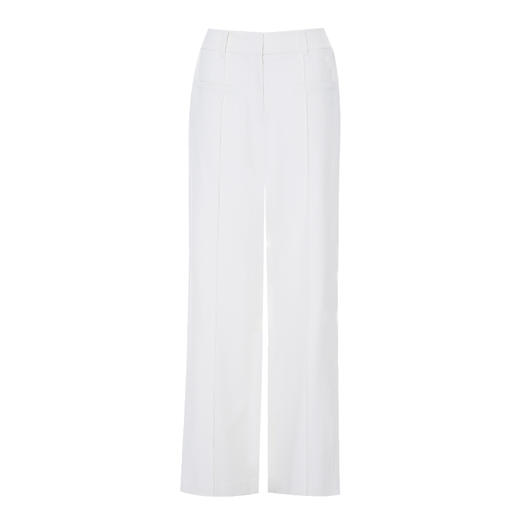 【白色高腰垂坠直筒阔腿裤】EITIE爱特爱通勤显瘦2025夏季新款B2505608 商品图5