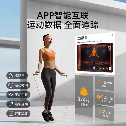 飞利浦智能跳绳减肥专用成人无绳健身电子运动负重计数 商品图2