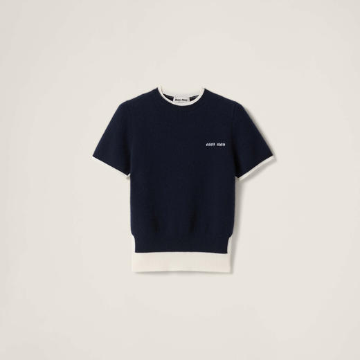 MIU-S 假两件针织短袖. 商品图0