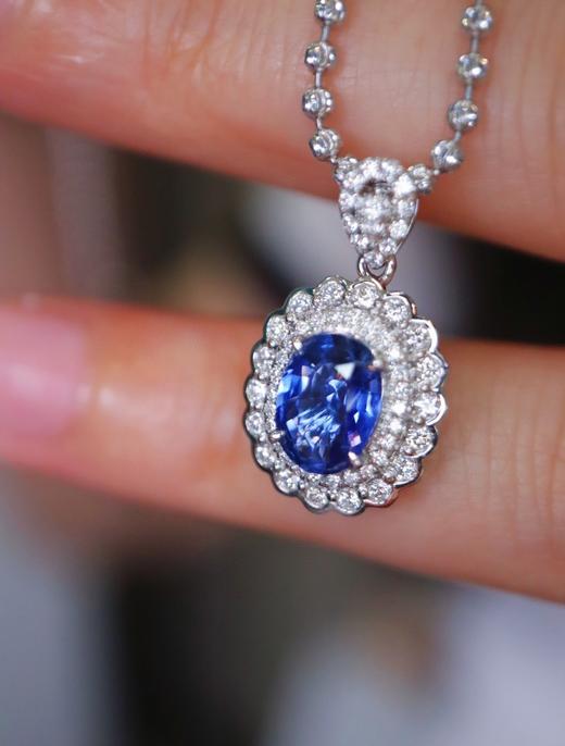 1.12ct刻面蓝宝石吊坠 商品图1