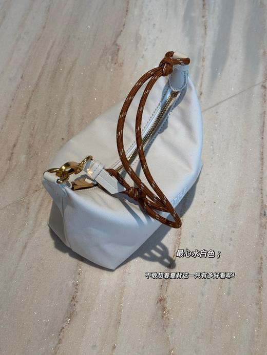 帆布复古刺绣饭盒包冲浪绳手提包拼真皮腋下包单肩斜挎包 商品图3