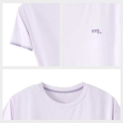 【7.5折限时特惠】【秀黛】女圆领杯垫针织短袖套装女短袖夏季家居服睡衣S2551046T【门店同款】 商品图4