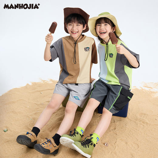 漫画家【夏日冰淇淋】凉感Sorona冰淇淋色系拼色小凉T夏 商品图4