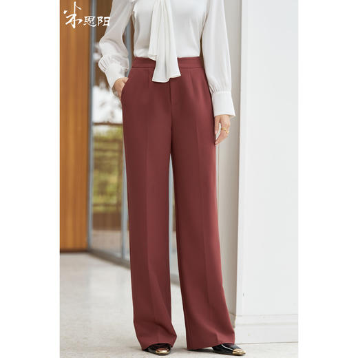 米思阳2026春季新款复古通勤直筒长裤高腰显瘦职业西裤休闲裤女1079 商品图0