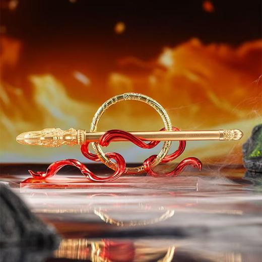 朱炳仁铜一笔定乾坤火尖枪乾坤圈混天绫哪吒摆件封神笔送人礼盒 商品图2