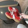 真皮7cm内增高！2025拼色圆头厚底德训鞋女新款休闲运动鞋阿甘鞋！ 商品缩略图5
